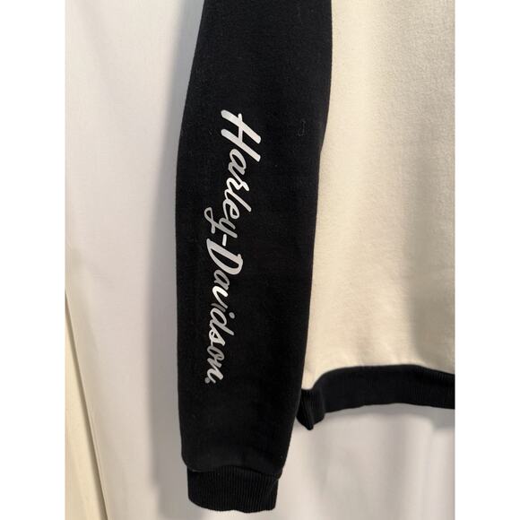 Harley Davidson | Sweatshirt White Black Orange Genuine Motorclothes Biker-small - Picture 2 of 9